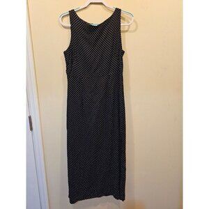 NWT Women's Focus Studio Dress Black with White Polka Dot Size 12 Made in USA